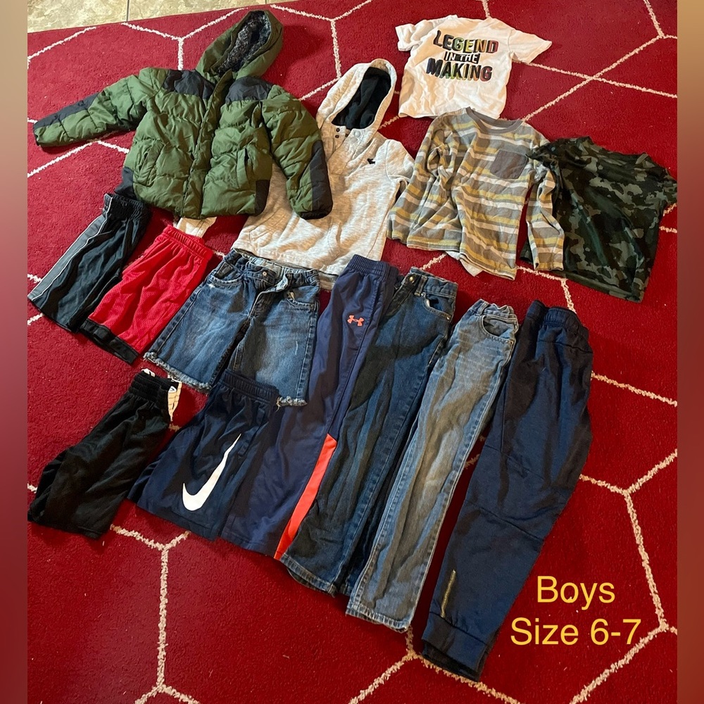 SOLD❣️ Boys clothes: jeans, shorts, puffy jacket, and shirts *BUNDLE*